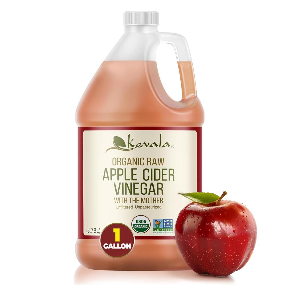 image:imageKevala Vinagre de Manzana Orgnico  Vinagre Crudo con la Madre Sin Filtrar y Sin Pasteurizar Producto Limpio Sin Aditivos Ideal para tus Recetas Elaborado con Manzanas Frescas 378 L 1 Galn