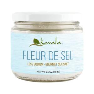 Kevala – Fleur de Sel – Gourmet Sea Salt – Less Sodium – Fine Grain – Hand Harvested – 6.5 oz – Unrefined – Zero Additives