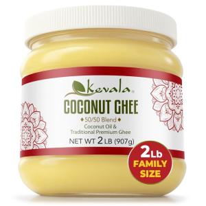 Kevala Coconut Ghee – Lactose-Free and Casein-Free Alternative to Butter, Unsalted Ghee for Cooking and Baking, Made with Grass Fed Cows’ Milk, Great for Keto and Low-Carb Diets, (17.6 oz)(2 lb)