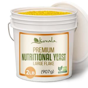 Kevala Nutritional Yeast Large Flake – Fortified Yeast with Extra Vitamin B, Vegan Parmesan Cheese Substitute, Seasoning for Salads and Snacks, Great for Home Kitchens and Restaurants, Bulk Size 2 lb
