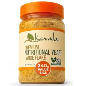 Kevala Nutritional Yeast Large Flake – Fortified Yeast with Extra Vitamin B, Vegan Parmesan Cheese Substitute, Seasoning for Salads and Snacks, Great for Home Kitchens and Restaurants, (8.5 oz)(8.5 Ounce)