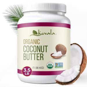 Kevala Organic Coconut Butter – Multifunctional Spread for Cooking and Beauty, Made in USA, Single-Ingredient Product with no Additives, Source of Healthy Fats and Essential Nutrients, 3.5 lb, 56 oz