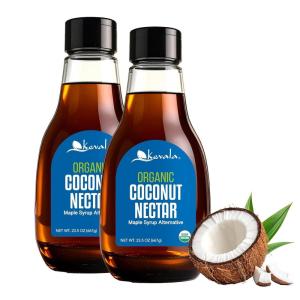 Kevala Organic Coconut Nectar – No Gluten, Vegan, No Added Sugar, Natural Maple Syrup Alternative, Extract From Coconuts, Great for Pancakes – 23.5 oz (1-pack (23.5 oz)) (2-pack (47 oz))