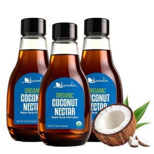 Kevala Organic Coconut Nectar – No Gluten, Vegan, No Added Sugar, Natural Maple Syrup Alternative, Extract From Coconuts, Great for Pancakes – 23.5 oz(7.83 Fl Oz (Pack of 3))