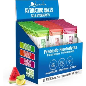 kevala Electrolytes Powder Packets | Sugar Free Drink Mix Packets with Prebiotics, Potassium & Salt Electrolytes | Keto Hydration Packets | Rehydration Support | 1 Pack (30 Sticks)