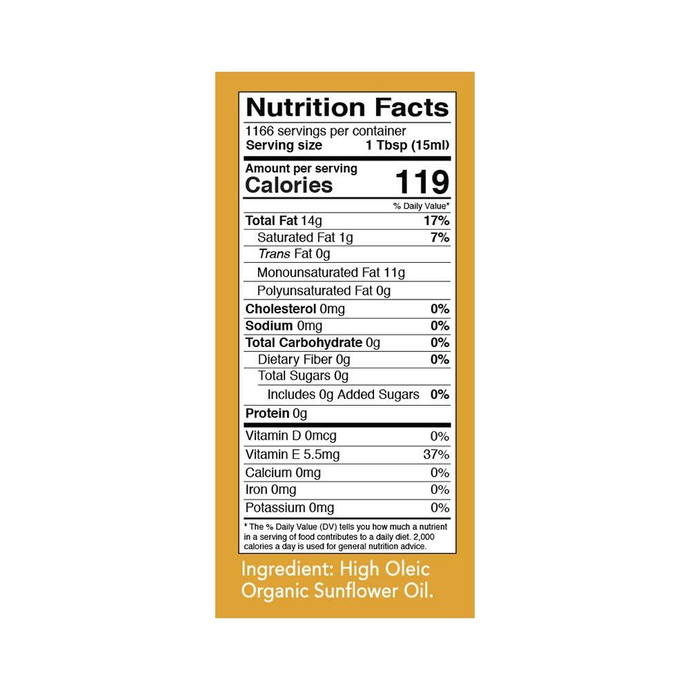 image:imageKevala High Oleic Organic Sunflower Oil 35 LB