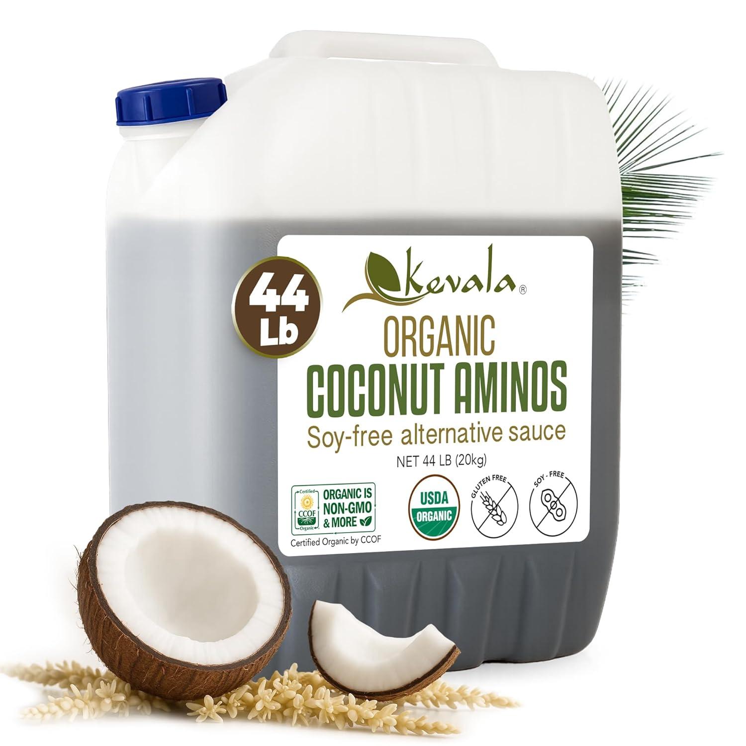 image:imageKevala Organic Coconut Aminos SoyFree Seasoning from Coconut Nectar amp Blossom Sap GlutenFree Kosher Vegan USDA Organic NonGMO Soy Sauce Alternative 64 Fl Oz Pack of 1Coconut