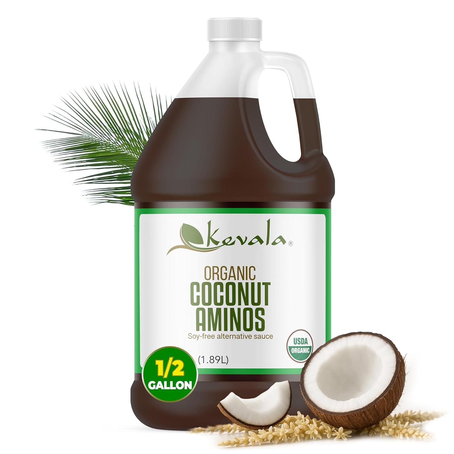 image:imageKevala Organic Coconut Aminos SoyFree Seasoning from Coconut Nectar amp Blossom Sap GlutenFree Kosher Vegan USDA Organic NonGMO Soy Sauce Alternative 128 Fl Oz Pack of 1Coconut